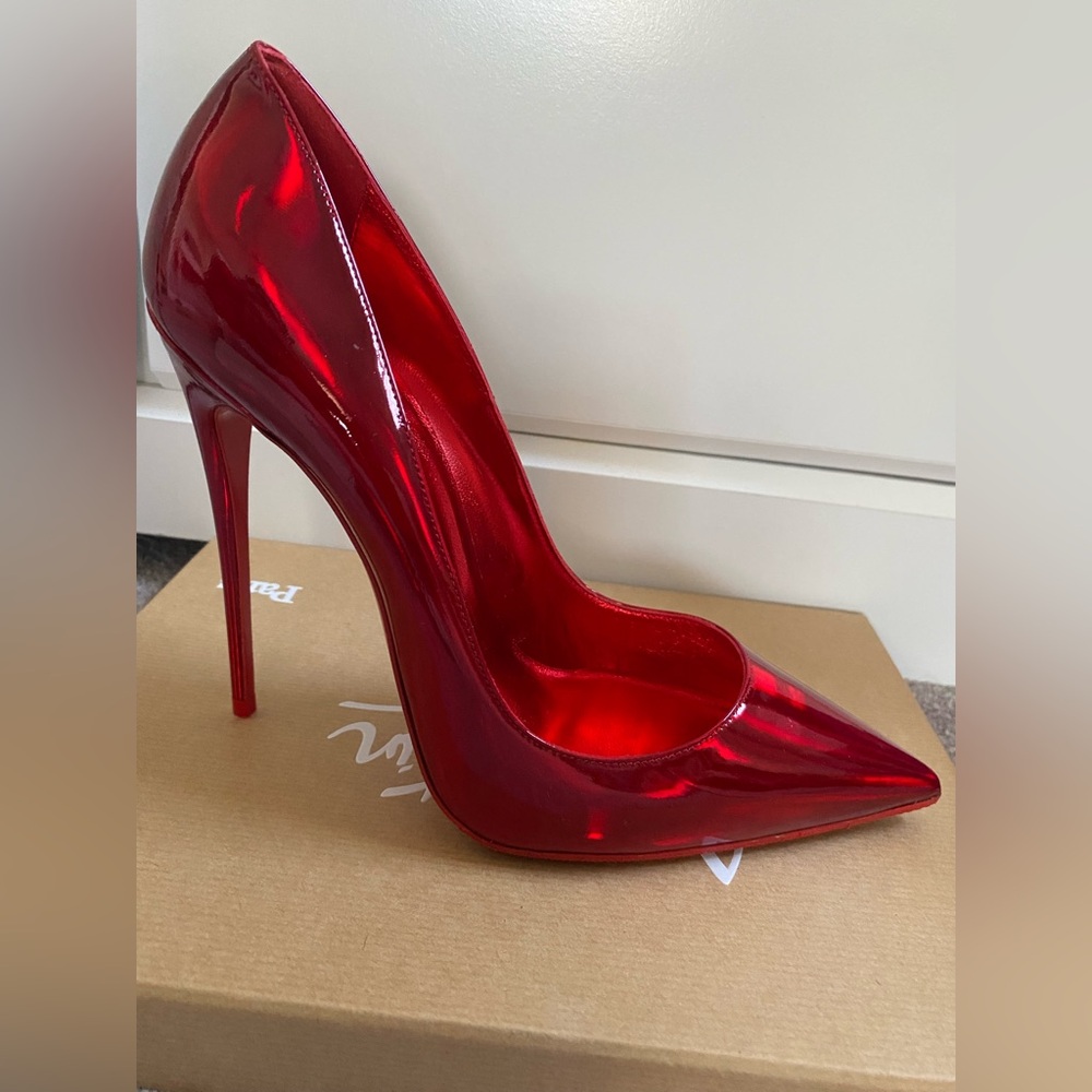 Christian Louboutin Patent Psychic/Lining So Kate 120 Pumps